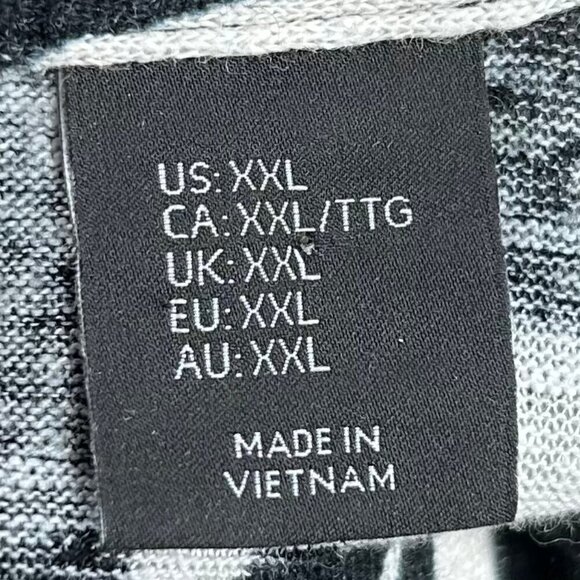 Tahari Black White Pullover Linen Short Sleeve Boxy Blouse Top Size XXL - Picture 7 of 8